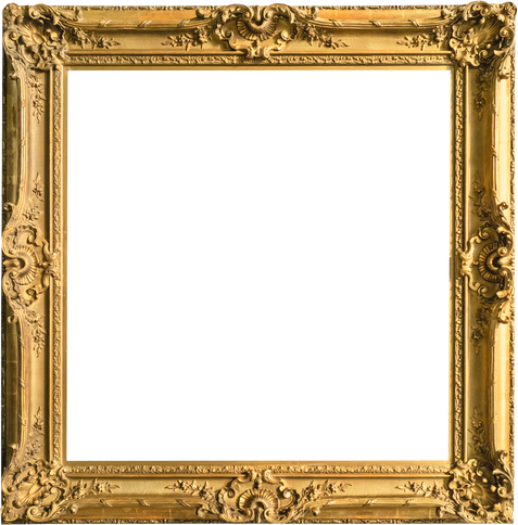 Gold Vintage Frame Cutout